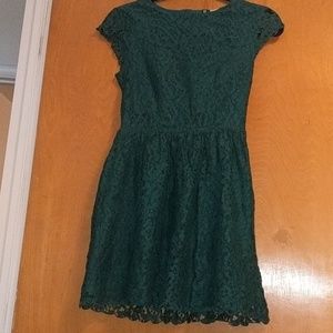 Lace Hunter Green Dress Size S